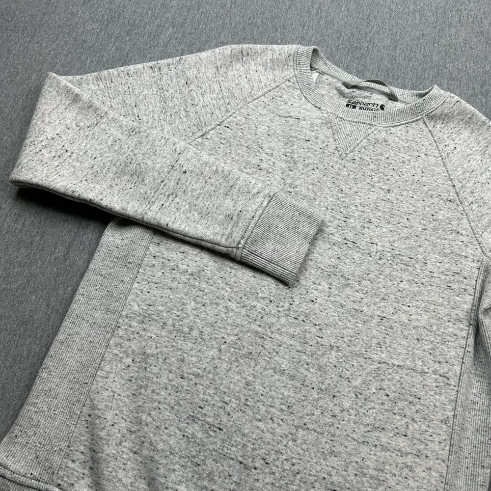 Carhartt Relaxed Fit‎ Crewneck Sweatshirt Womens XS (0-2) Gray Spellout